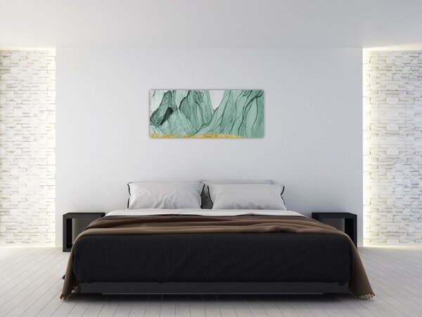 Tablou - Munții Smarald N⁰1 (120x50 cm)