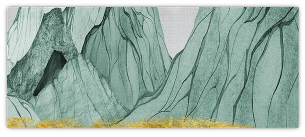 Tablou - Munții Smarald N⁰1 (120x50 cm)