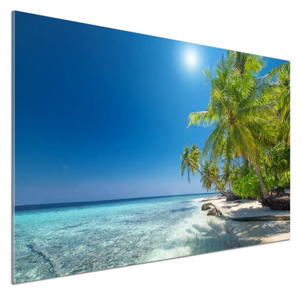 Panou sticla securizata bucatarie plaja Maldive