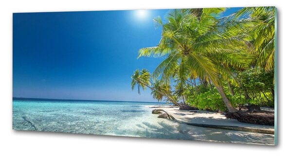 Panou sticla securizata bucatarie plaja Maldive