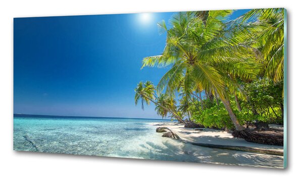 Panou sticla securizata bucatarie plaja Maldive