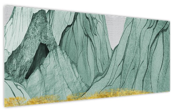 Tablou - Munții Smarald N⁰1 (120x50 cm)