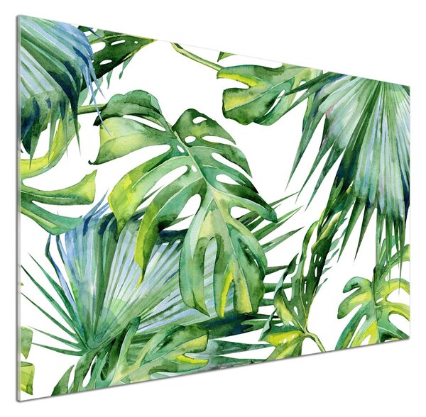 Panou perete bucătărie frunze tropicale