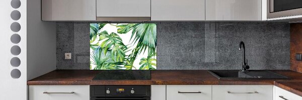Panou perete bucătărie frunze tropicale