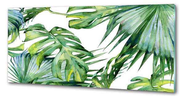 Panou perete bucătărie frunze tropicale