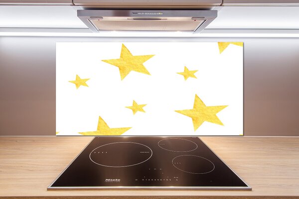 Panou sticlă bucătărie stele galbene