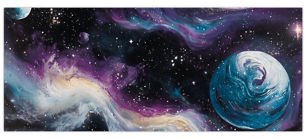 Tablou - Univers pictat (120x50 cm)