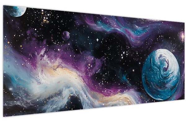 Tablou - Univers pictat (120x50 cm)