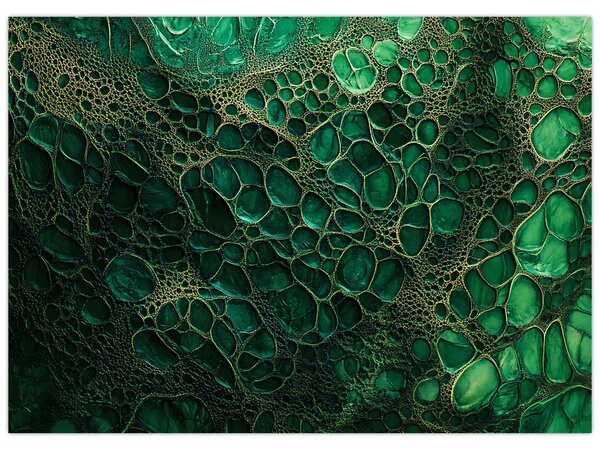 Tablou - Imagine microscopică verde (70x50 cm)