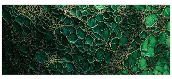 Tablou - Imagine microscopică verde (120x50 cm)