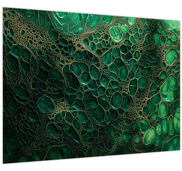 Tablou - Imagine microscopică verde (70x50 cm)