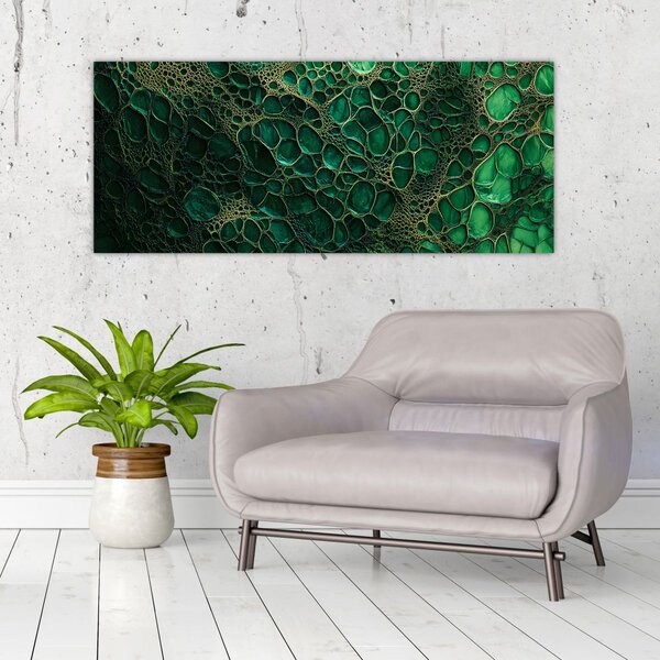Tablou - Imagine microscopică verde (120x50 cm)