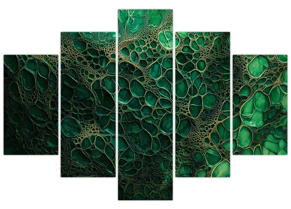Tablou - Imagine microscopică verde (150x105 cm)