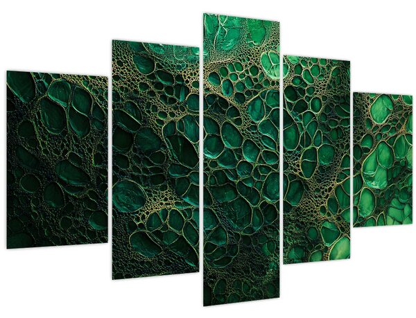 Tablou - Imagine microscopică verde (150x105 cm)