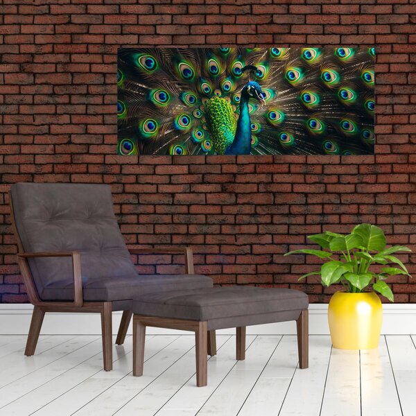 Tablou – Păun (120x50 cm)