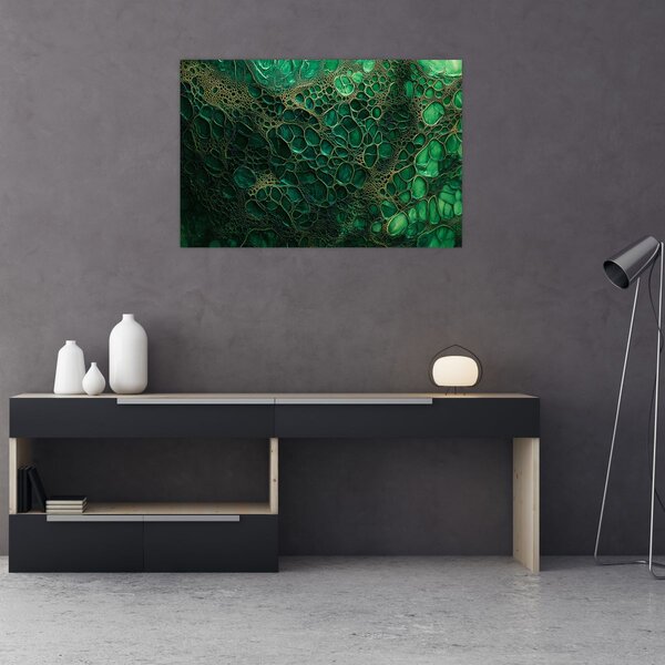 Tablou - Imagine microscopică verde (90x60 cm)