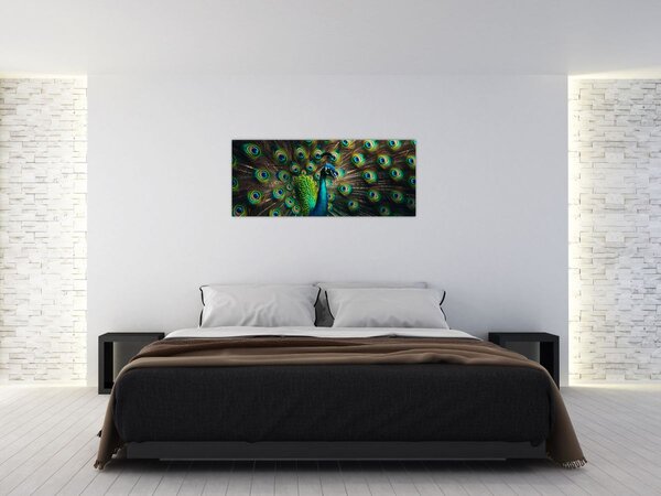 Tablou – Păun (120x50 cm)