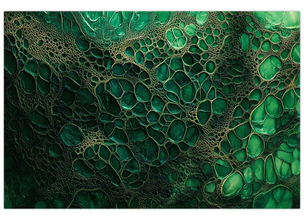 Tablou - Imagine microscopică verde (90x60 cm)