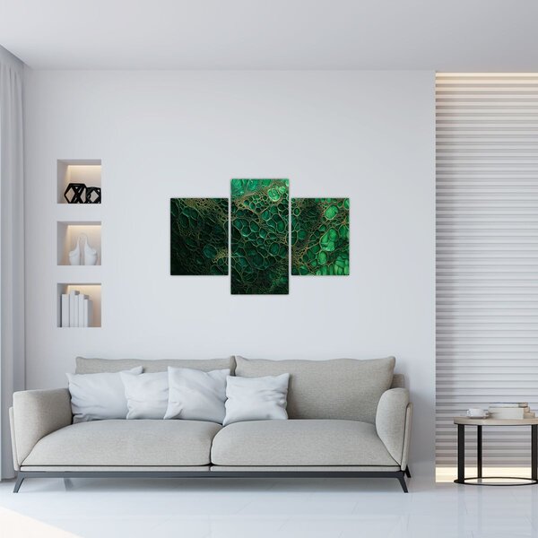 Tablou - Imagine microscopică verde (90x60 cm)