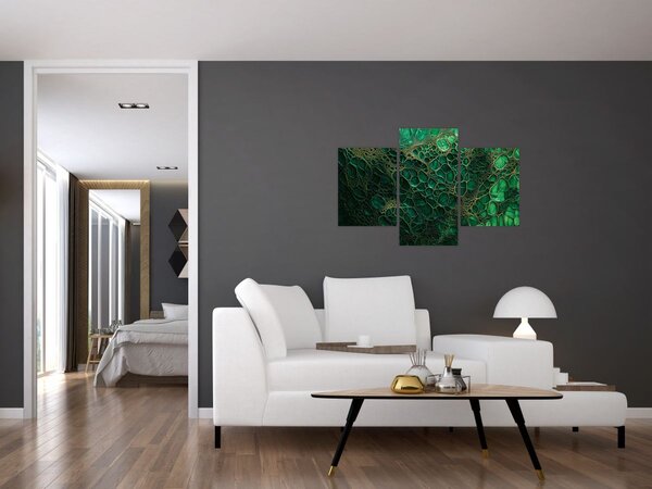 Tablou - Imagine microscopică verde (90x60 cm)