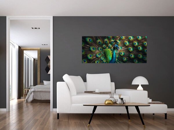 Tablou – Păun (120x50 cm)