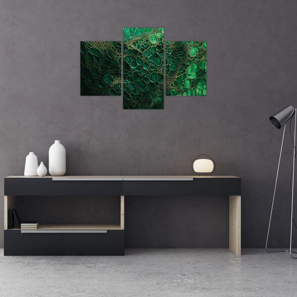 Tablou - Imagine microscopică verde (90x60 cm)