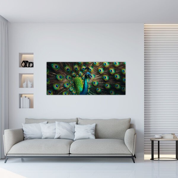 Tablou – Păun (120x50 cm)