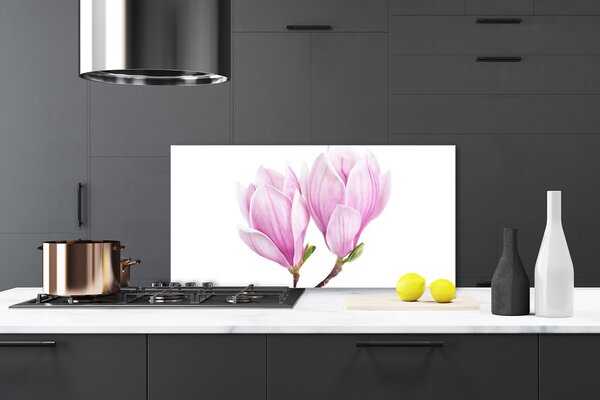 Panou sticla bucatarie Florale flori roz
