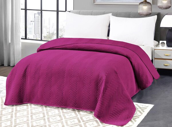 Cuvertura de pat din catifea mov ARROW VELVET Dimensiuni: 170 x 210 cm
