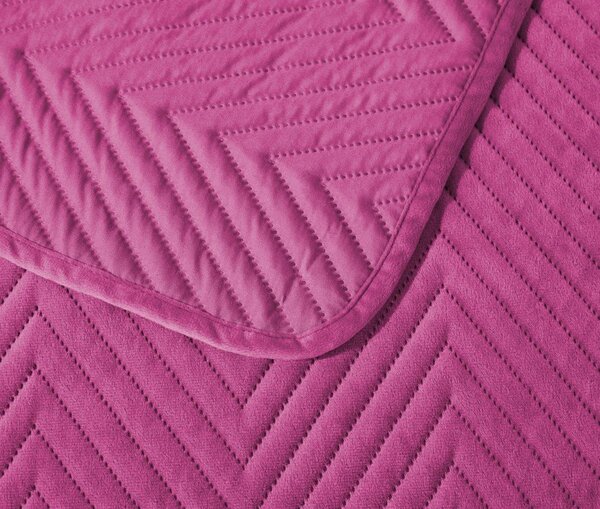 Cuvertura de pat din catifea mov ARROW VELVET Dimensiuni: 170 x 210 cm