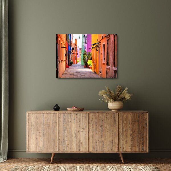 Tablou cu străduță colorata italiană (70x50 cm)