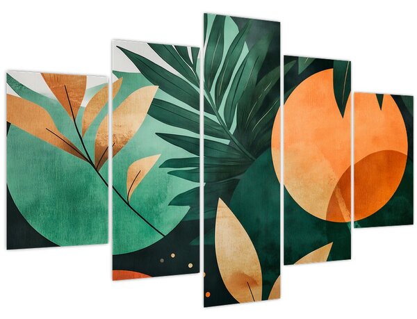 Tablou - Motive naturale geometrice (150x105 cm)