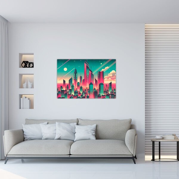 Tablou – Metropolă în stil pop-art (90x60 cm)