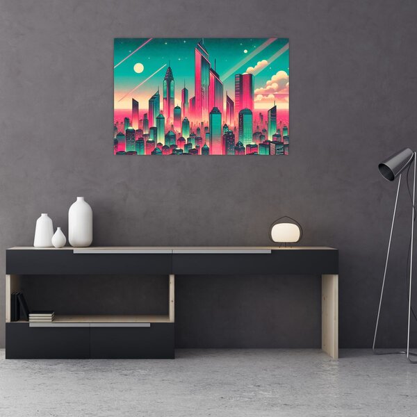 Tablou – Metropolă în stil pop-art (90x60 cm)