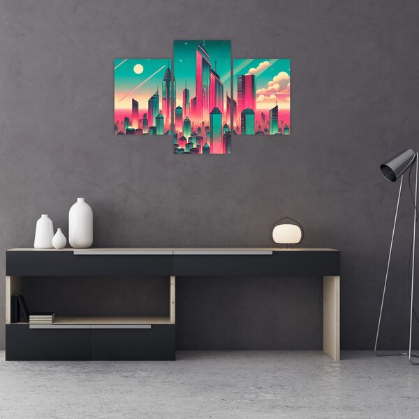 Tablou – Metropolă în stil pop-art (90x60 cm)
