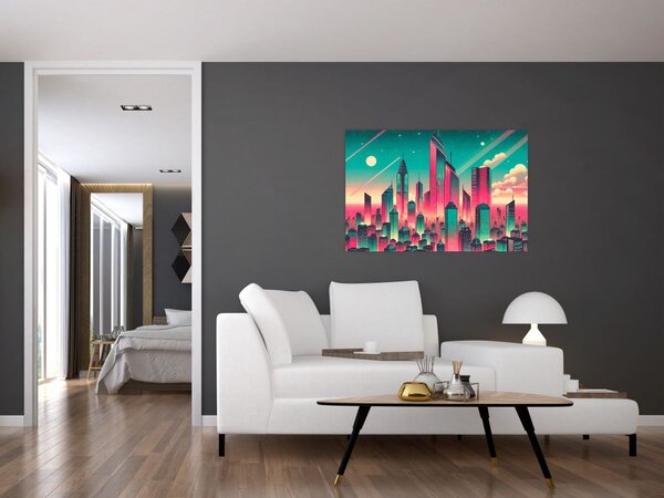 Tablou – Metropolă în stil pop-art (90x60 cm)