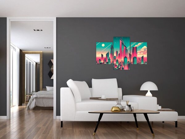 Tablou – Metropolă în stil pop-art (90x60 cm)