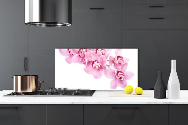 Panou sticla bucatarie Flori roz Floral