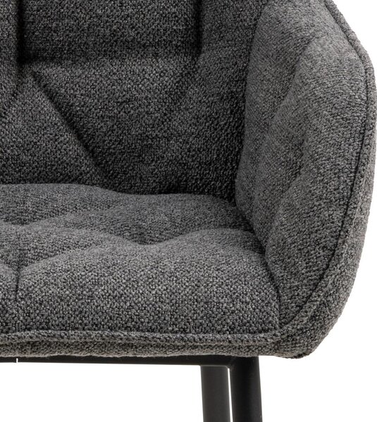 Scaun de dining Brooke bouclé, antracit