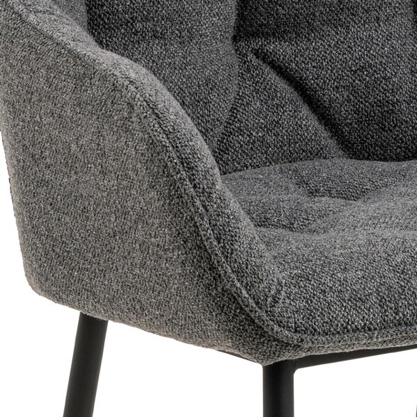 Scaun de dining Brooke bouclé, antracit
