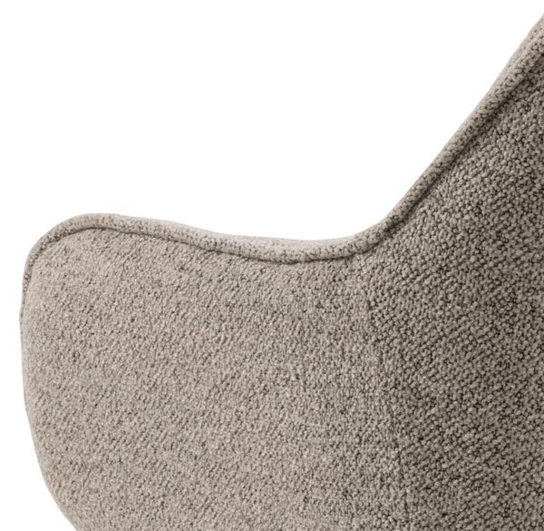 Scaun de dining Brooke bouclé, bej