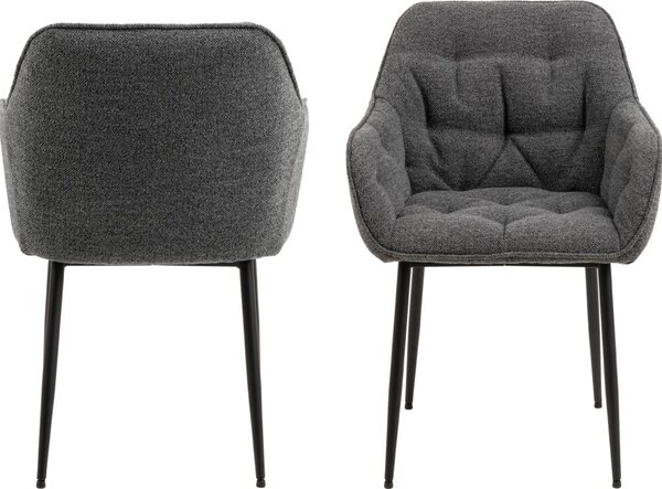 Scaun de dining Brooke bouclé, antracit
