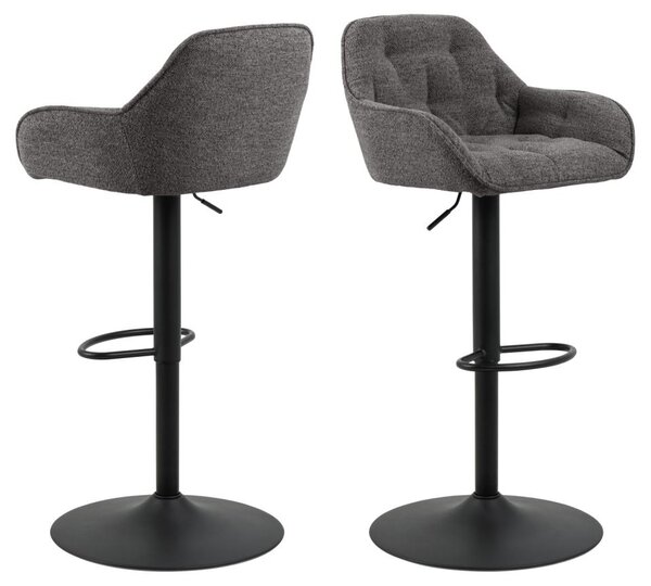Scaun de bar Brooke bouclé, antracit