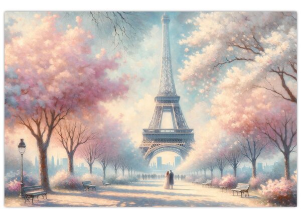 Tablou – Primăvară la Paris (90x60 cm)