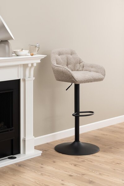 Scaun de bar Brooke bouclé, bej