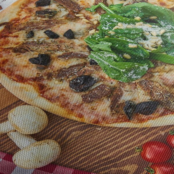 Tablou cu pizza (cu ceas) (90x30 cm)