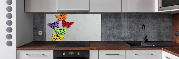 Sticlă pentru bucătărie fluturi colorat