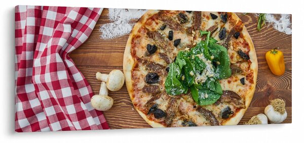 Tablou cu pizza (120x50 cm)