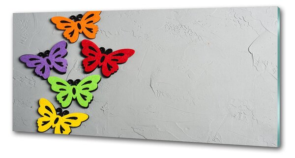 Sticlă pentru bucătărie fluturi colorat