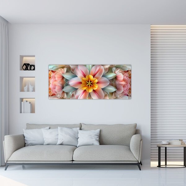 Tablou - Floare caleidoscopică (120x50 cm)
